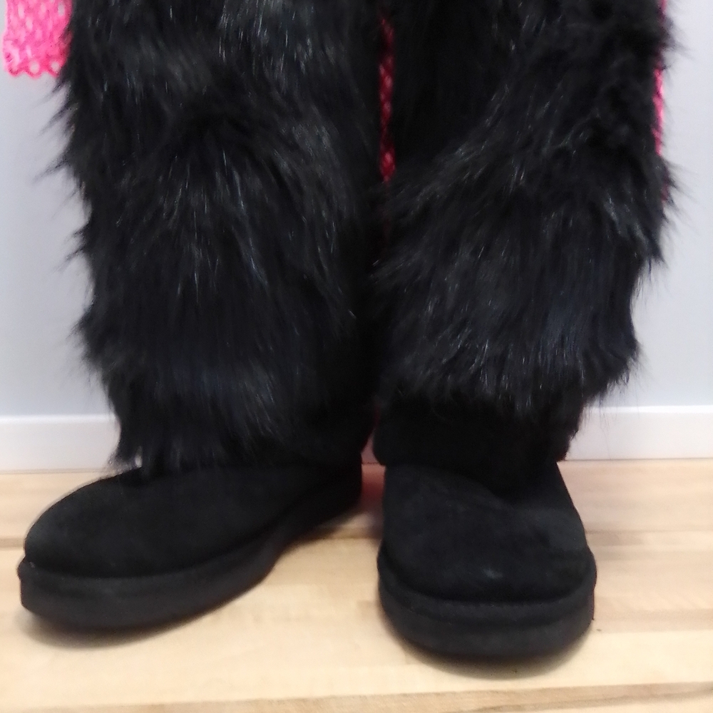 Black Plush Hosiery Socks